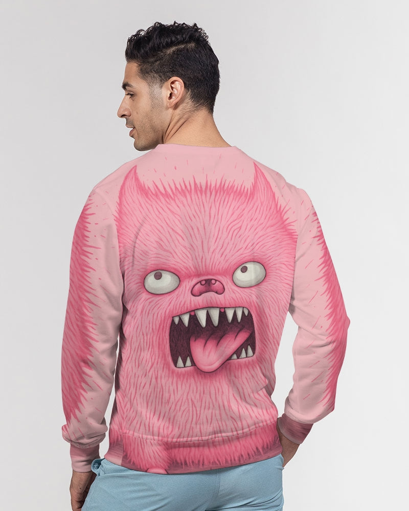 Pink Kitty Men's Classic French Terry Crewneck Pullover