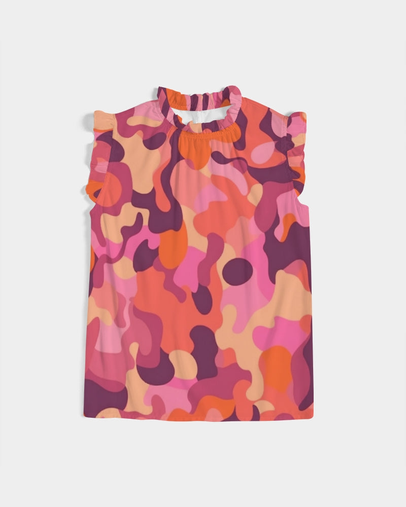 Op Camo Women's Ruffle Sleeve Top