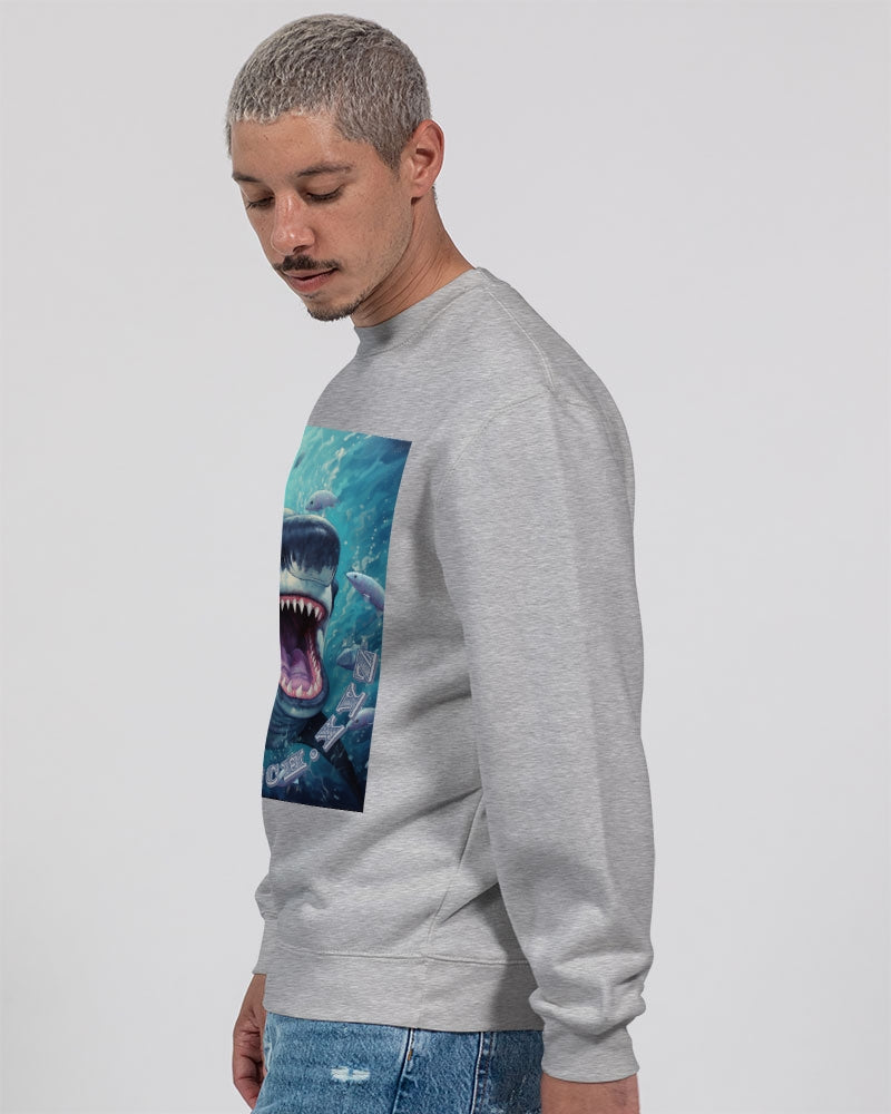 Shark Bite Unisex Premium Crewneck Sweatshirt | Lane Seven