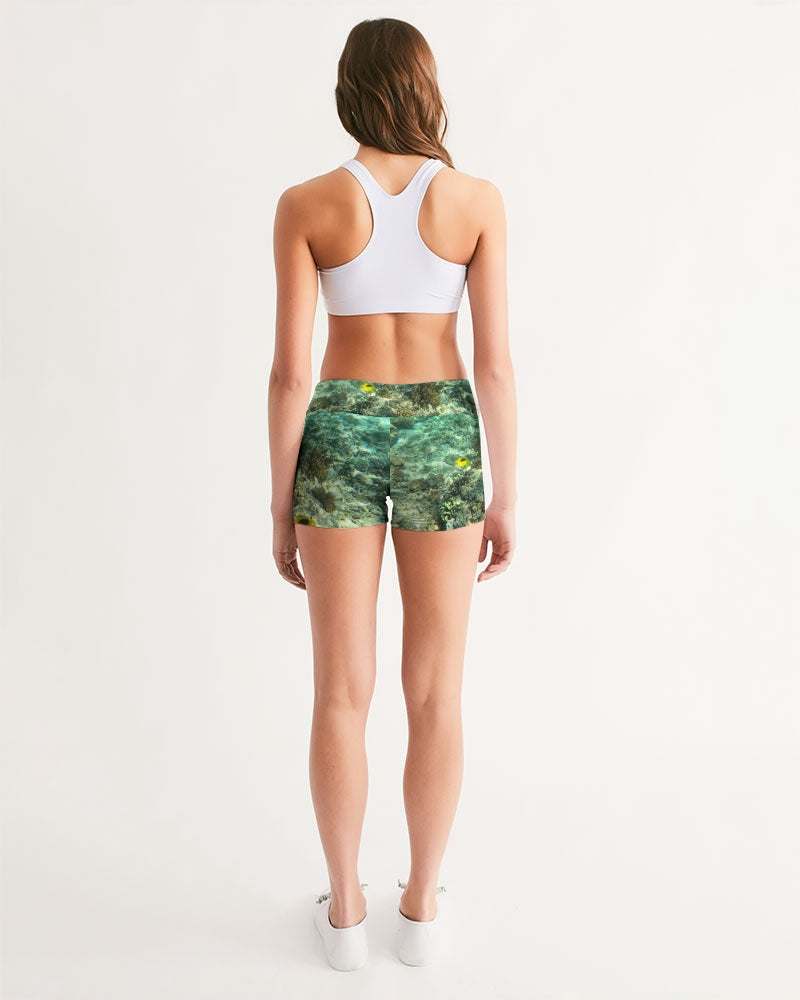 Floored Women's Mid-Rise Yoga Shorts