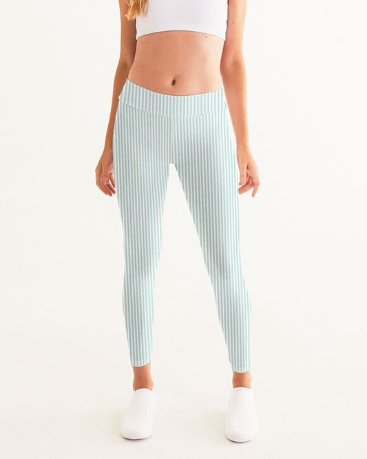 THIN STRIPE-MINT Women's Yoga Pants