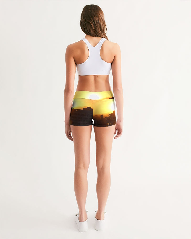 Sunrise Women's Mid-Rise Yoga Shorts