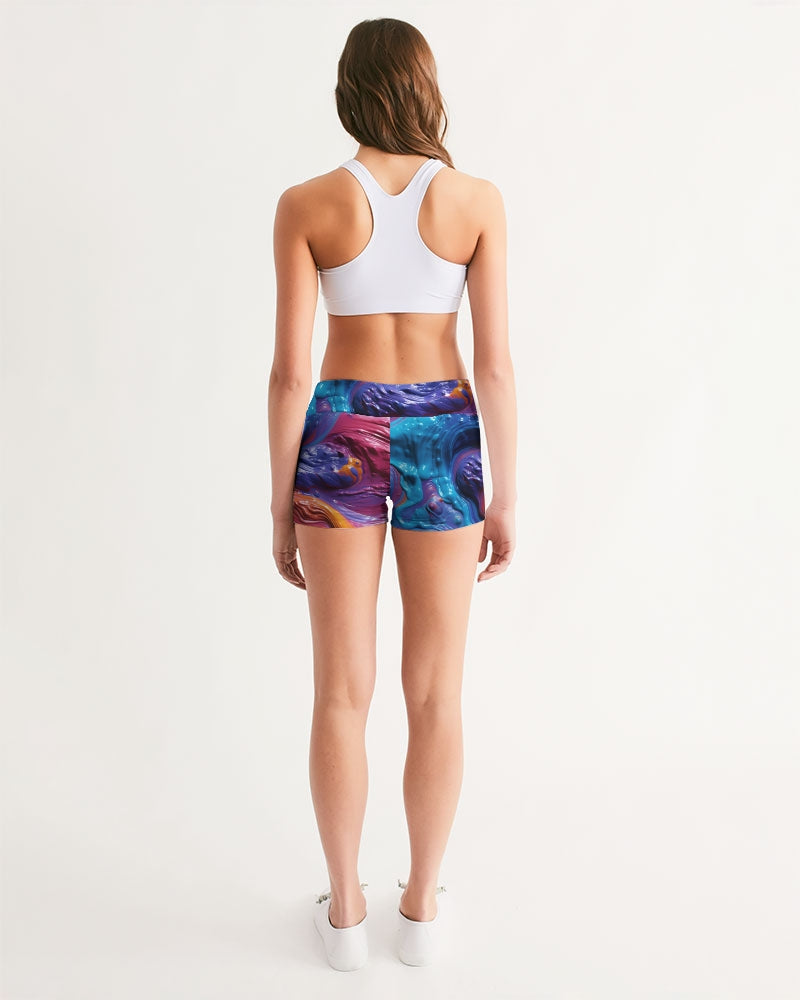 Candy Paint Women's Mid-Rise Yoga Shorts