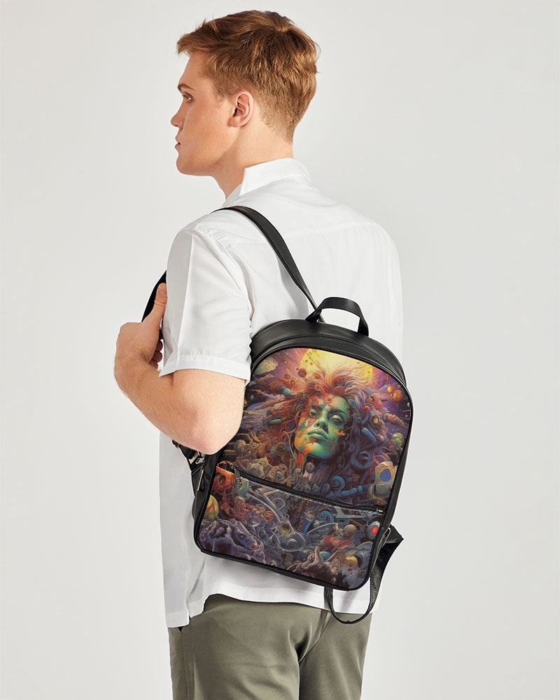 Galaxy Classic Faux Leather Backpack