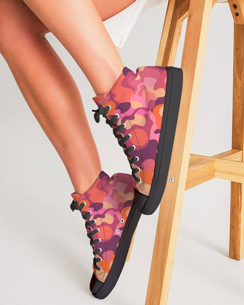 Op Camo Women's Hightop Canvas Shoe - Black