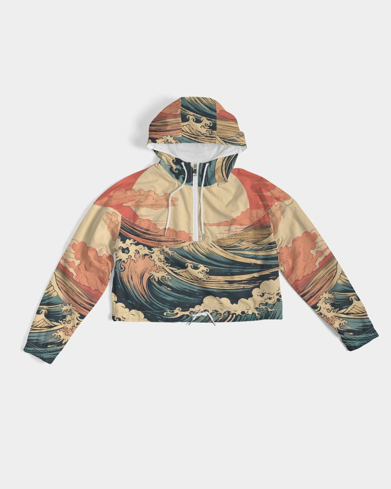 Tropical Haze Women's Cropped Windbreaker