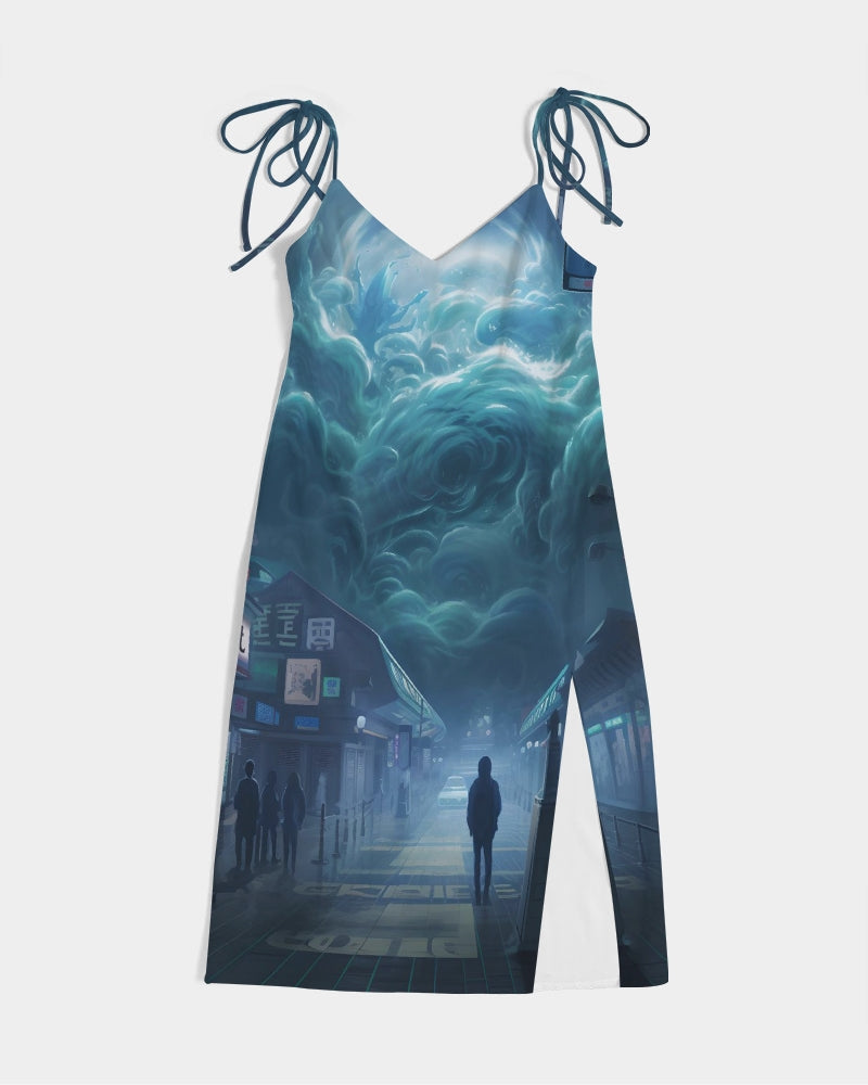 Seoul #02 Women's Tie Strap Split Dress