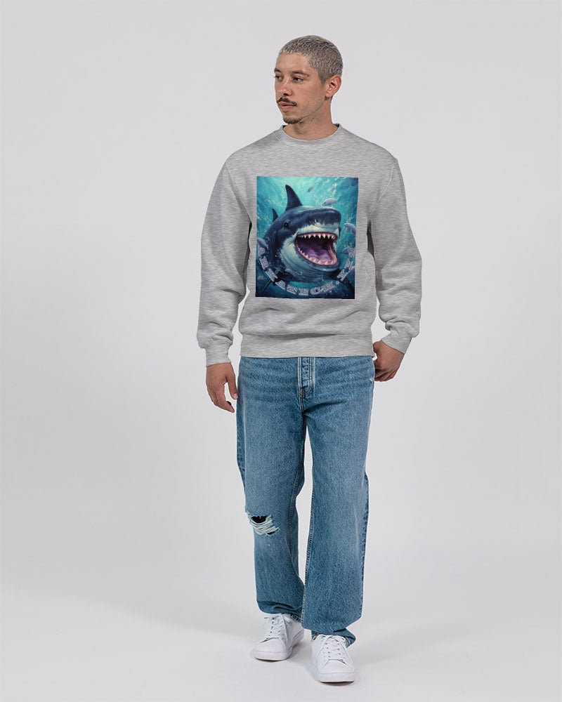 Shark Bite Unisex Premium Crewneck Sweatshirt | Lane Seven