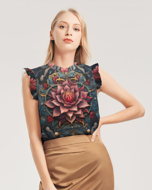 Lotus Women's Ruffle Sleeve Top