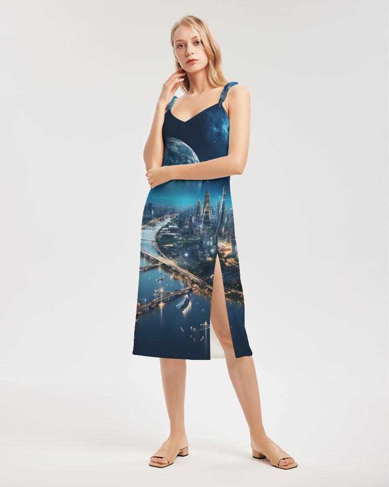 Province Women's Tie Strap Split Dress