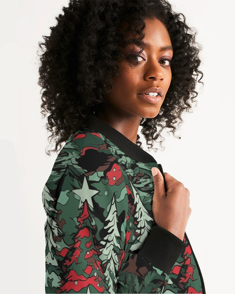 Tis The Seasoning Camo Women's Bomber Jacket