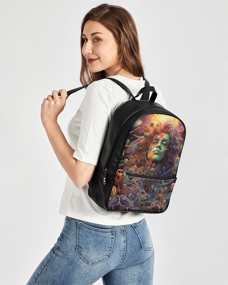 Galaxy Classic Faux Leather Backpack