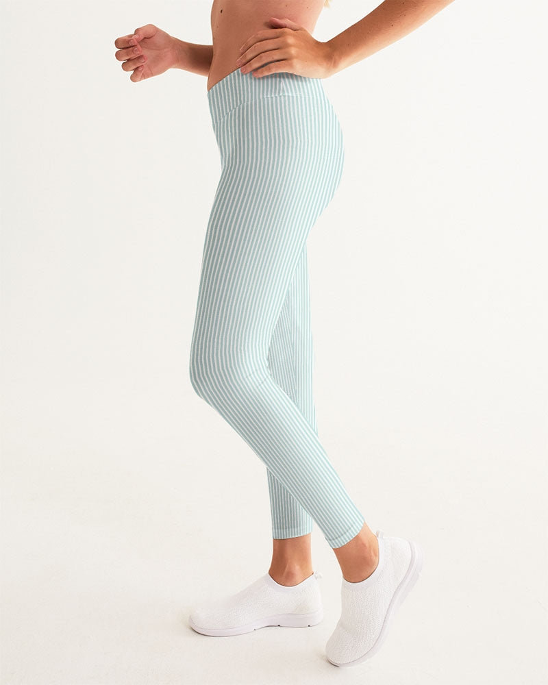 THIN STRIPE-MINT Women's Yoga Pants