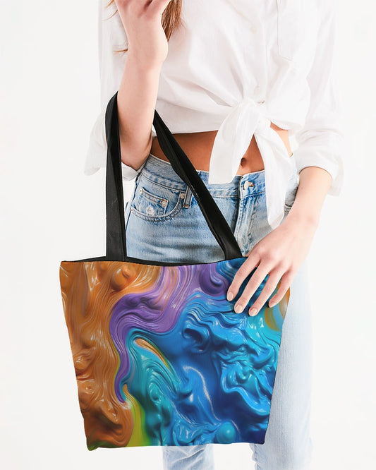 Candy Paint Canvas Zip Tote