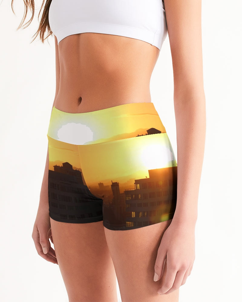 Sunrise Women's Mid-Rise Yoga Shorts