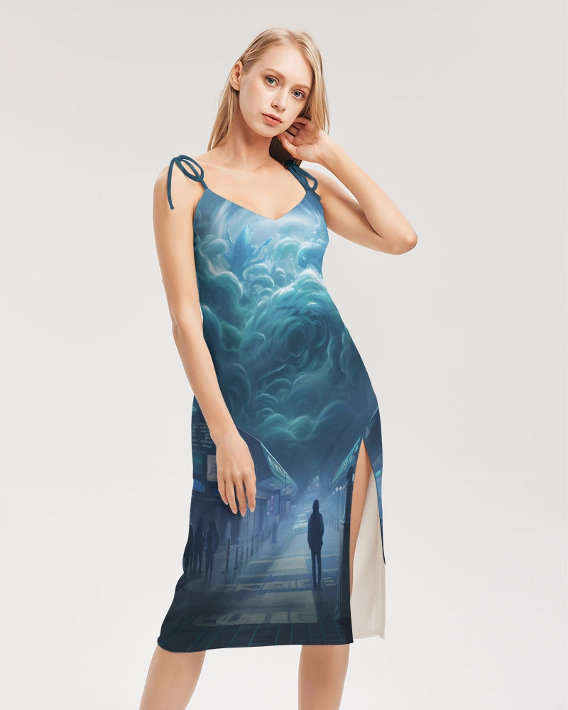 Seoul #02 Women's Tie Strap Split Dress