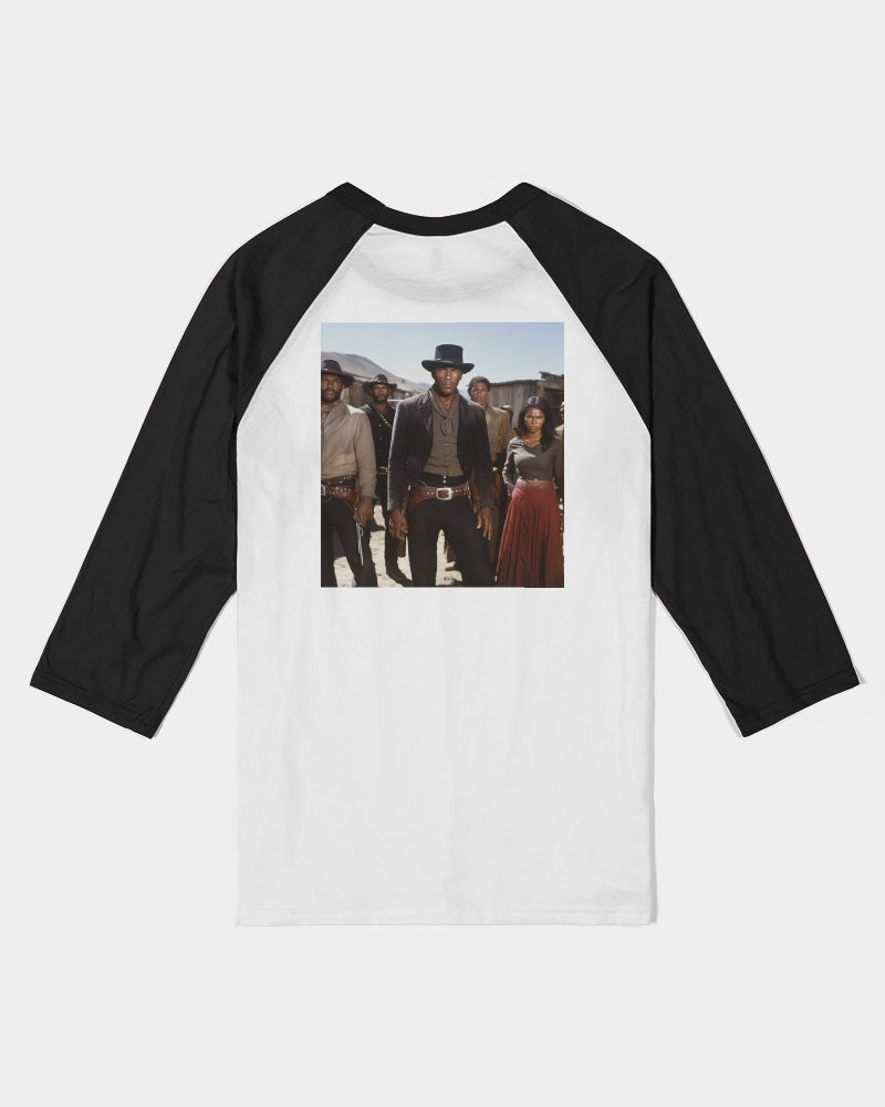 Cowboys and Spaceships Unisex Three-Quarter Sleeve Baseball Tee | Bella + Canvas