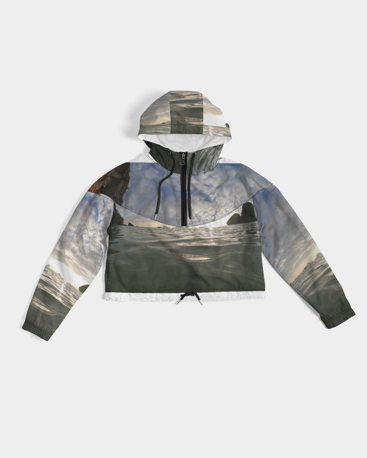 Sunset Slides Women's Cropped Windbreaker