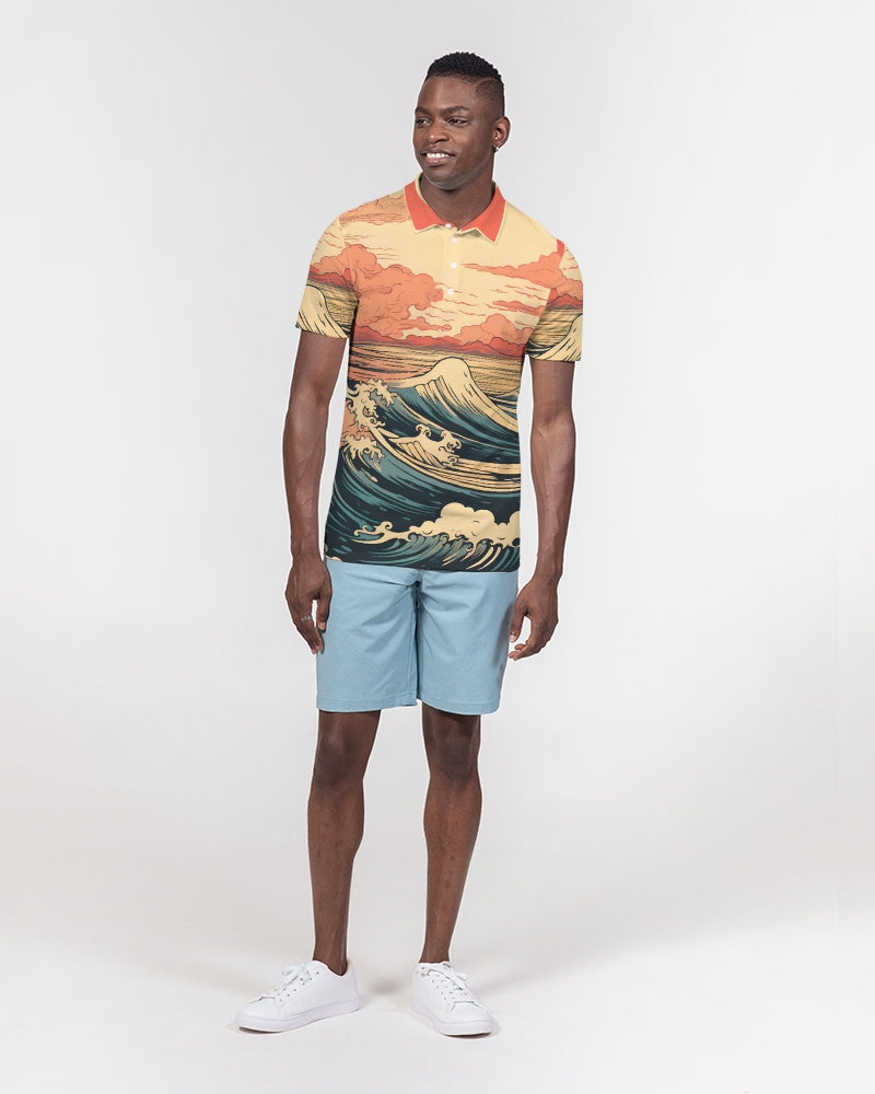 Tropical Haze Men's Slim Fit Short Sleeve Polo