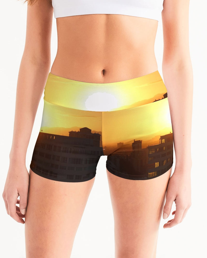 Sunrise Women's Mid-Rise Yoga Shorts