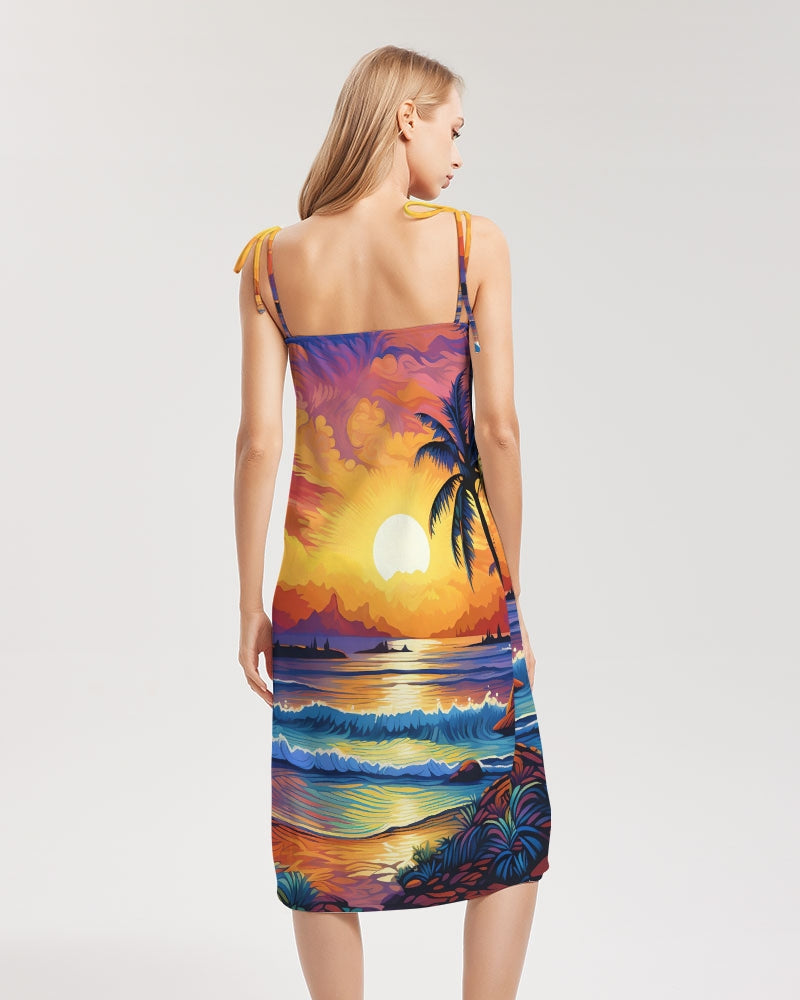 Aloha Women's Tie Strap Split Dress