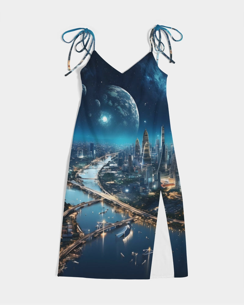 Province Women's Tie Strap Split Dress