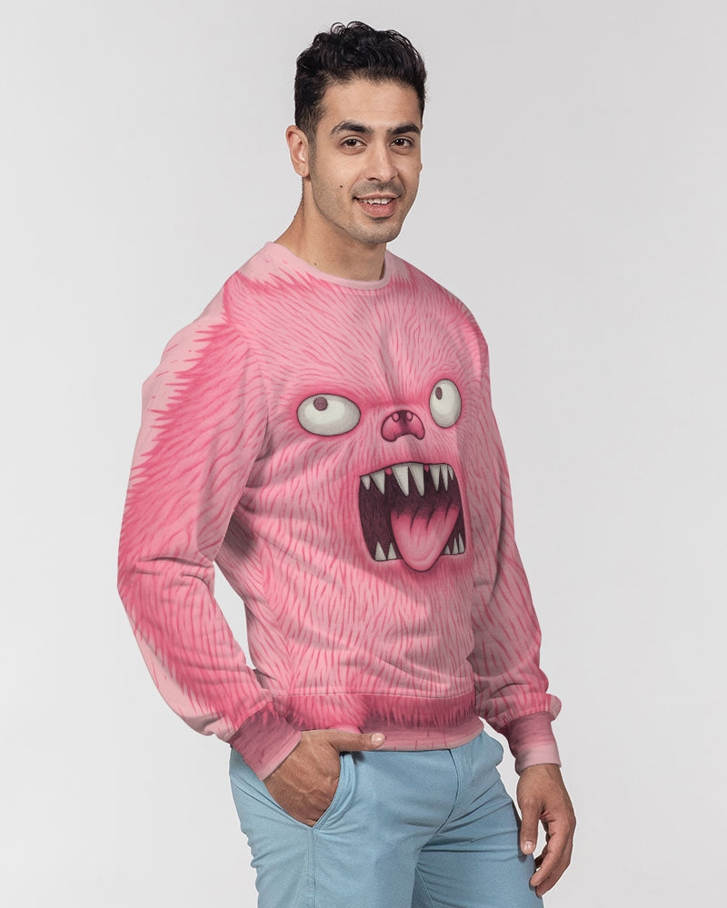 Pink Kitty Men's Classic French Terry Crewneck Pullover