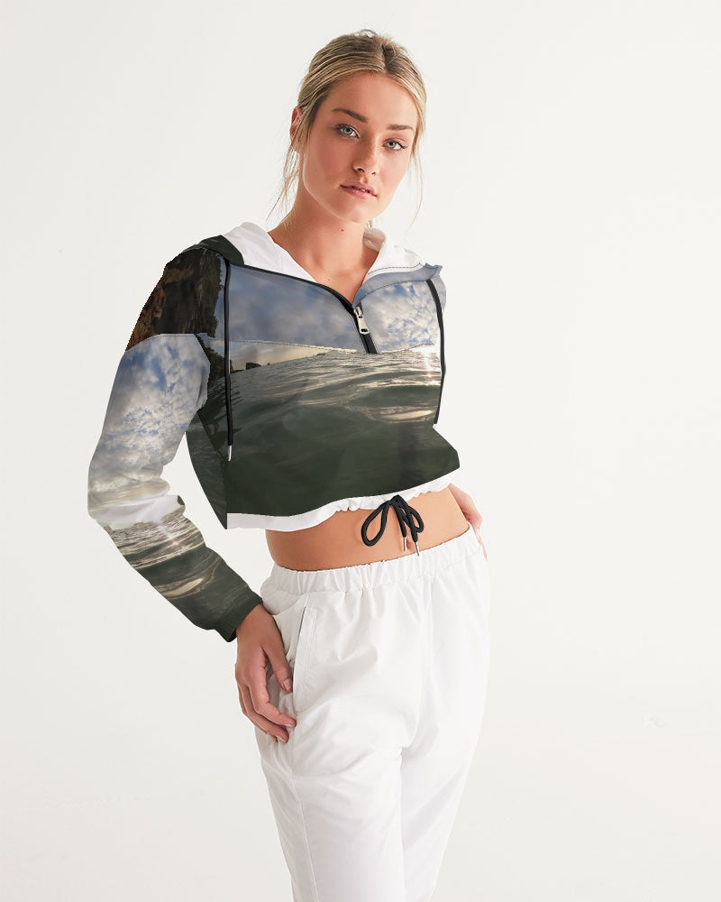 Sunset Slides Women's Cropped Windbreaker