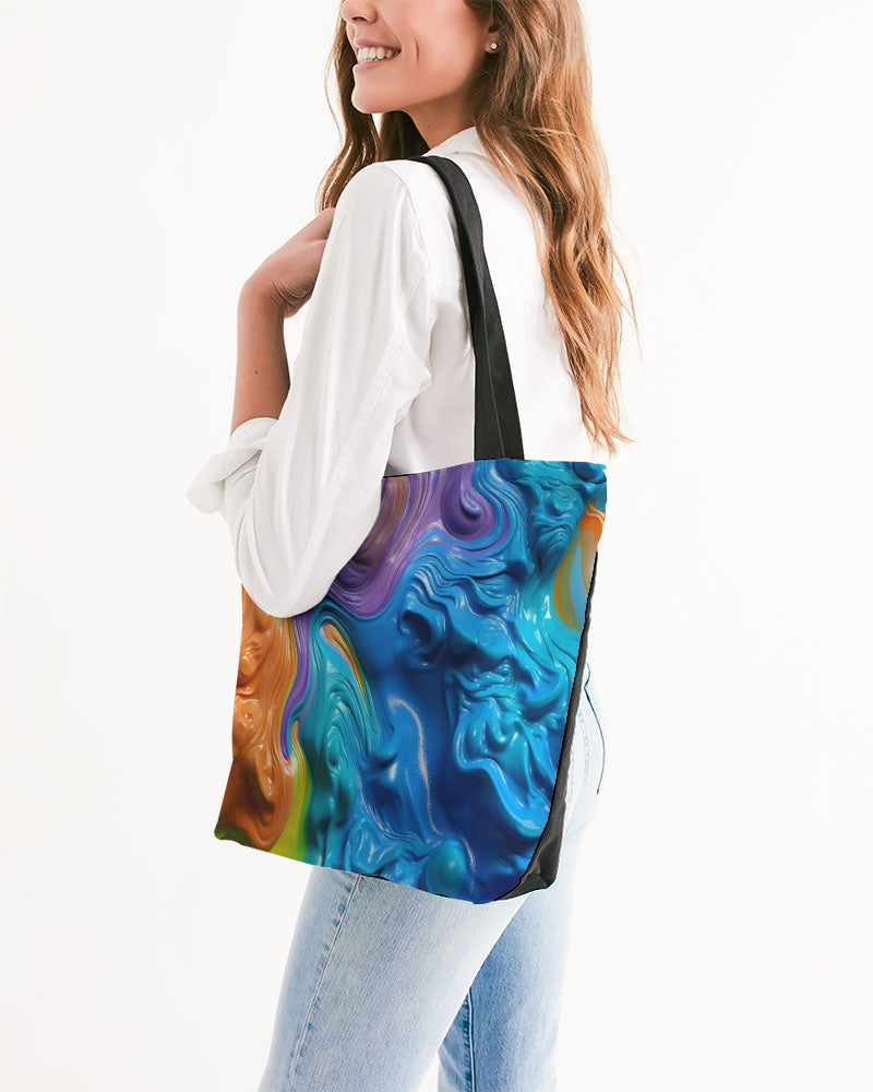 Candy Paint Canvas Zip Tote