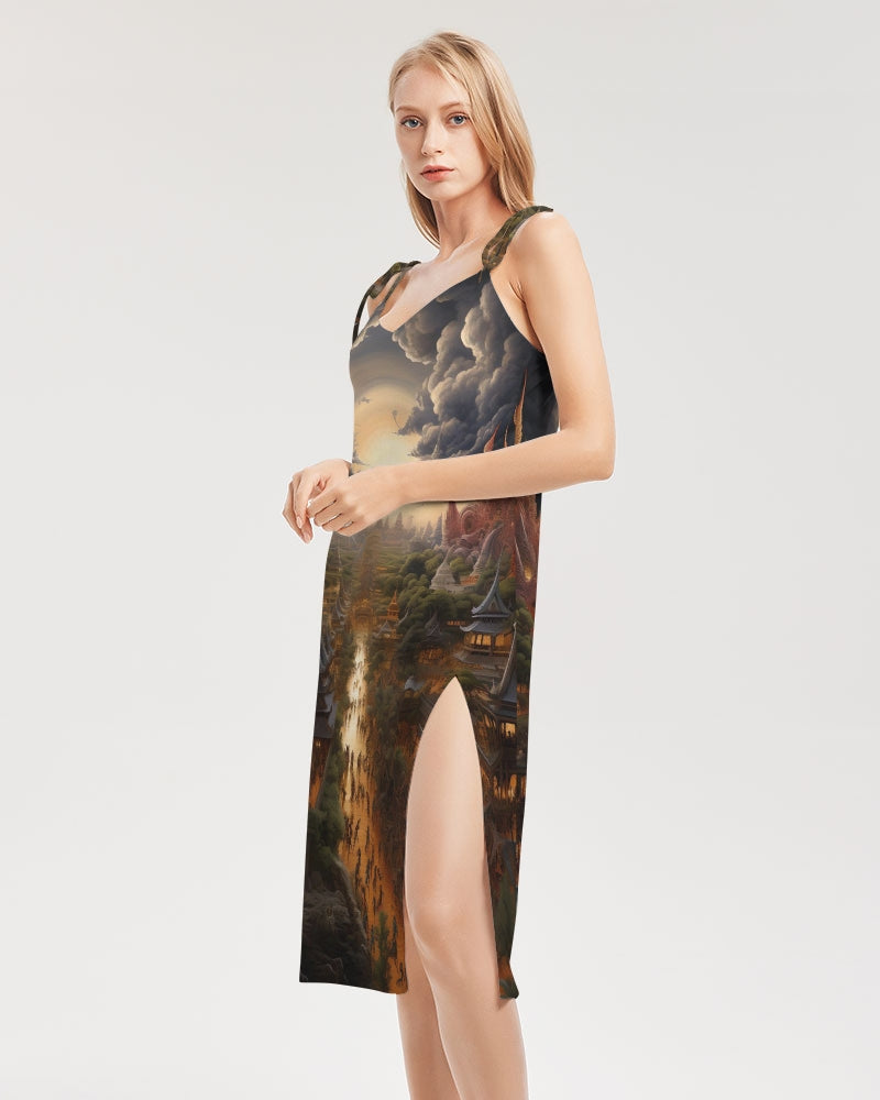 Siam Women's Tie Strap Split Dress